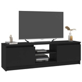 vidaXL Szafka pod TV, czarna, 120x30x35,5 cm, materiał drewnopochodny