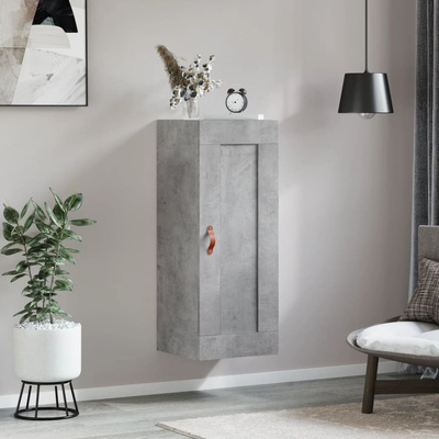 vidaXL Szafka wisząca, szarość betonu, 34,5x34x90 cm wariant 4