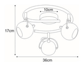 Lampa sufitowa K-8002/3G WH z serii SALVA WHITE KAJA