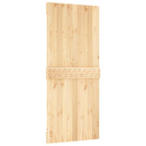 Drzwi przesuwne Naturalny i czarny 90 x 210 cm