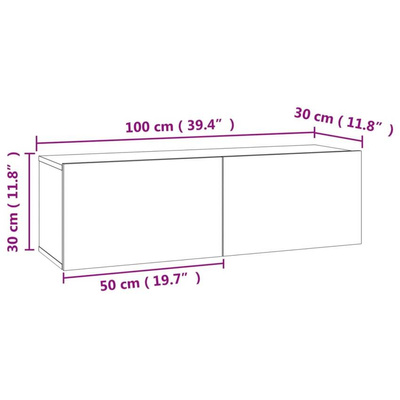 vidaXL Szafka pod TV, szarość betonu, 100x30x30 cm
