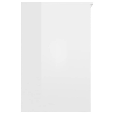 vidaXL Biurko, białe z połyskiem 140x50x76 cm, materiał drewnopochodny