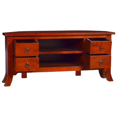 vidaXL Szafka pod TV, klasyczny brąz, 100x40x45 cm, drewno mahoniowe