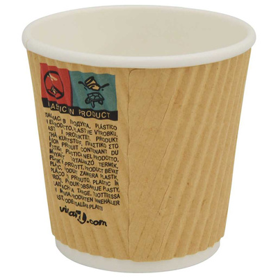 Papierowe kubki, 1000 szt., 4oz, 100ml, brązowy