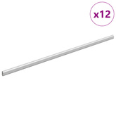 Drążek do szafy 12 pcs Srebrny 964 x 15 x 29 mm Stop Aluminium