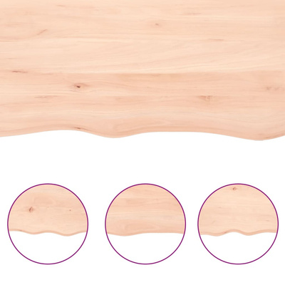 Półka, 80x40x(2-4) cm, surowe lite drewno dębowe