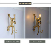 Lampa Wisząca Złota Małpa Abruzzo Shimpo E27