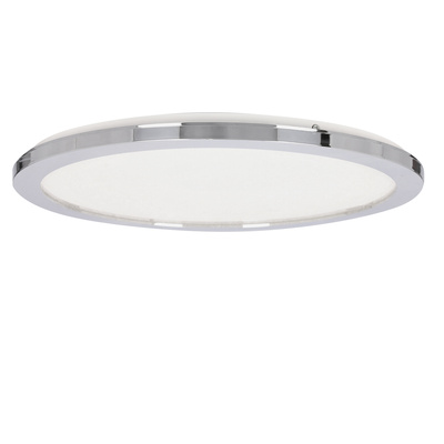 Plafon do łazienki PIXEL minimalistyczny – srebrny chromowany 40 cm - okrągły plafon LED z funkcją ściemniania 3000K 24W IP44