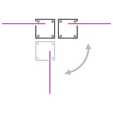 Zwijana markiza boczna, kremowa, 120 x 600 cm