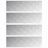 Stopień Prostokątny 4 pcs Srebrny 100 x 30 cm Aluminium