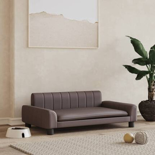 vidaXL Legowisko dla psa, brązowe, 90x53x30 cm, sztuczna skóra