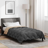 Zimowa Kołdra Antracyt i Taupe 135 x 220 cm Mikrofibra