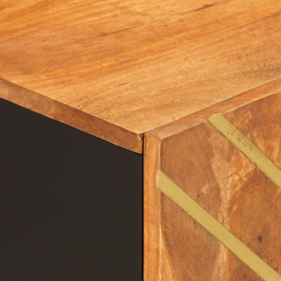 Szafka pod TV, brązowo-czarna 105x33,5x46 cm, lite drewno mango vidaXL