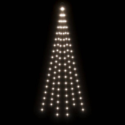 vidaXL Choinka do montażu na maszcie, 108 zimnych białych LED, 180 cm