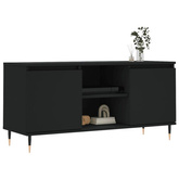 vidaXL Szafka pod TV, czarna, 104x35x50 cm, materiał drewnopochodny