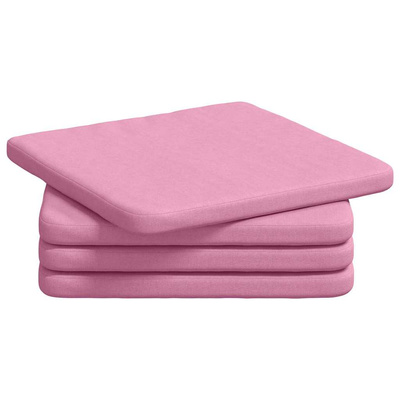 Poduszki na siedziska 4 pcs Różowy 40 x 40 x 3 cm tkanina