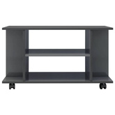 vidaXL Szafka pod TV, wysoki połysk, szara, 80x40x45 cm