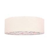KIDDY lampa sufitowa 38 cm biały 2x40W E27 abażur paski beżowe