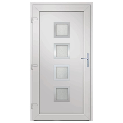 vidaXL Drzwi wejściowe, białe, 108x200 cm, PVC