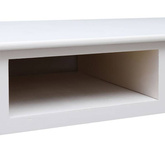 vidaXL Biurko, białe, 108x45x76 cm, lite drewno paulowni