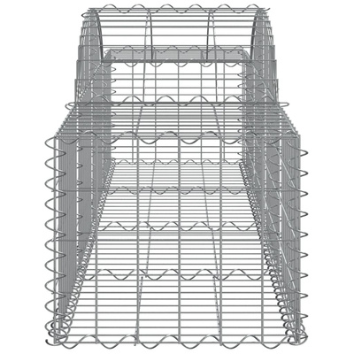 Kosze gabionowe, 9 szt, 200x50x40/60 cm, galwanizowane żelazo