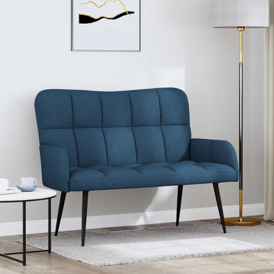 Sofa dwuosobowa niebieski 115 x 61 x 87 cm tkanina