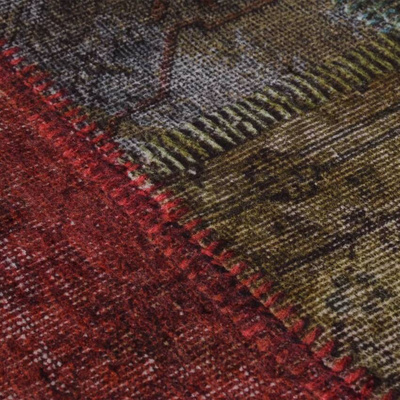vidaXL Dywan z możliwością prania, patchwork, 120 cm, kolorowy