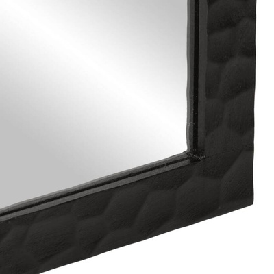 vidaXL Lustro łazienkowe, czarne, 50x70x2,5 cm, drewno mango i szkło