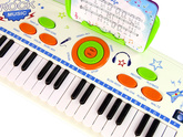 Elektryczne Pianino Keyboard Dla Dzieci Niebieski Nuty USB MP3