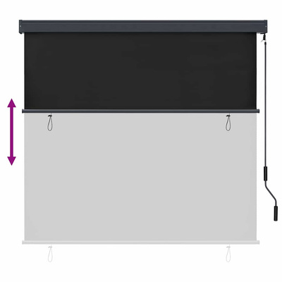 Roleta antracytowy 180 x 250 cm Materiał i Aluminium