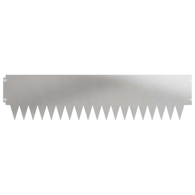 Krawężnik do trawnika 20 szt. 103 x 25 cm Stal srebrny