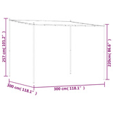 Altana, beżowa, 3x3 m, 180 g/m², tkanina i stal