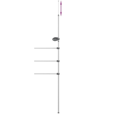 Wieszak na ręczniki, 47x280 cm, aluminium