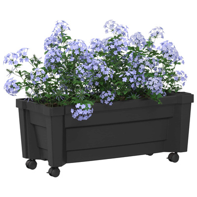 Donica Calypso z kółkami antracytowy 79 x 35 x 33 cm PP