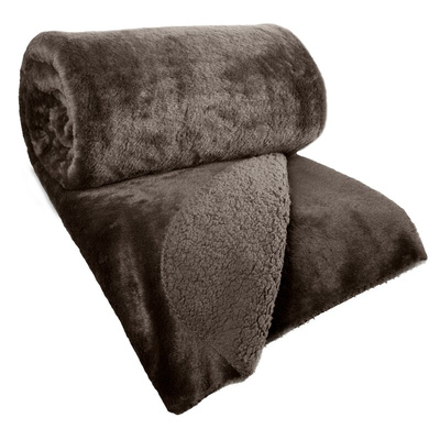 Narzuta Chon ciemnobrązowa 220x240