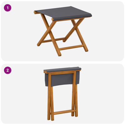 Fotel ogrodowy 2 pcs Lite Drewno Eukaliptusowe Szary