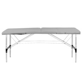 Stół składany do masażu aluminiowy komfort Activ Fizjo 2 segmentowy szary 130826