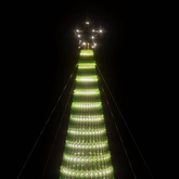 vidaXL Stożkowa choinka z lampek, 1544 zimnych białych LED, 500 cm