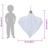 Zawieszany Duch Halloween 3 pcs Biały 52 x 62 cm Poliester