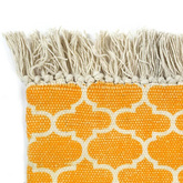 vidaXL Dywan typu kilim, bawełna, 120 x 180 cm, żółty ze wzorem