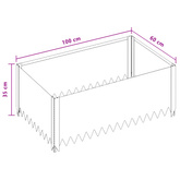 Krawężnik do trawnika 100 x 60 x 35 cm Stal srebrny