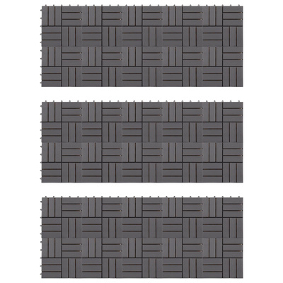 Płytka Tarasowa 30 pcs Szary 30 x 30 cm Drewno Akacjowe