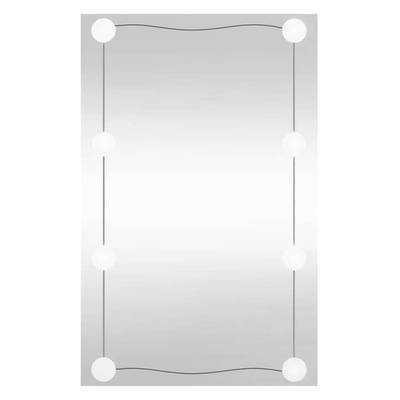 vidaXL Lustro ścienne z LED, 40x60 cm, szklane, prostokątne
