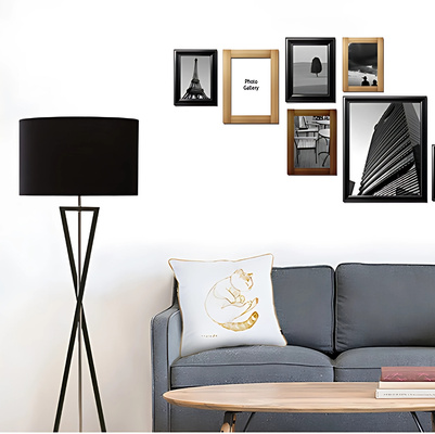 Lampa podłogowa Abigali Sand Glass czarna