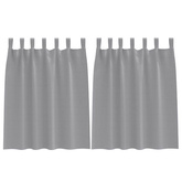 Firany blackout z kółkami 2 pcs Jasnoszary 140 x 140 cm