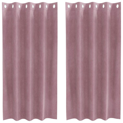 Zasłony zaciemniające 2 pcs Ciemny Róż 140 x 175 cm Aksamit