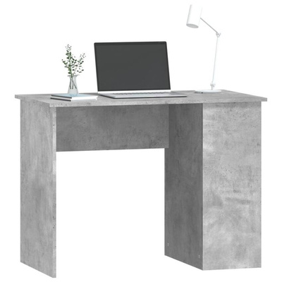 vidaXL Biurko, szarość betonu, 100x55x75 cm, materiał drewnopochodny