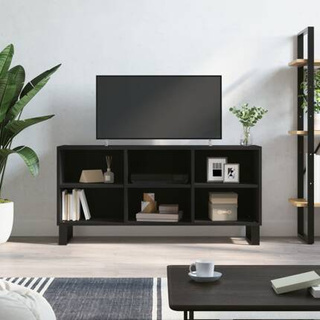 vidaXL Szafka pod TV, czarna, 103,5x30x50 cm, materiał drewnopochodny