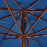 Parasol ogrodowy na drewnianym słupku, 350 cm, niebieski