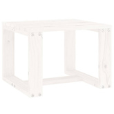 vidaXL Leżaki, 2 szt., ze stolikiem, białe, lite drewno sosnowe